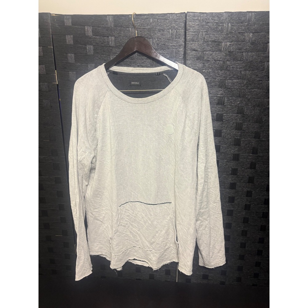 Men's buffalo sweatshirt with pockets size 2X gray